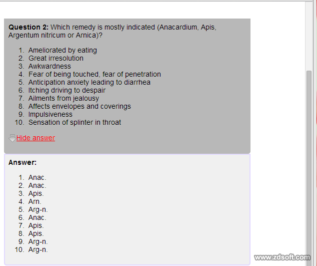 Remedy Quiz For Materia Medica Quiz-4