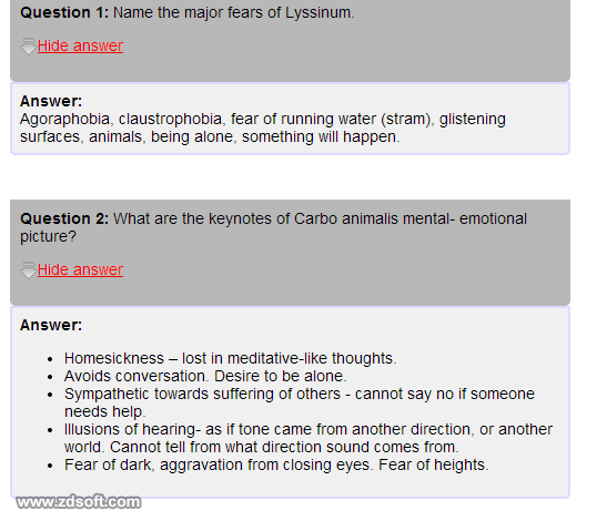 Remedy Quiz For Materia Medica Quiz-54