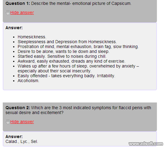 Remedy Quiz For Materia Medica Quiz-55