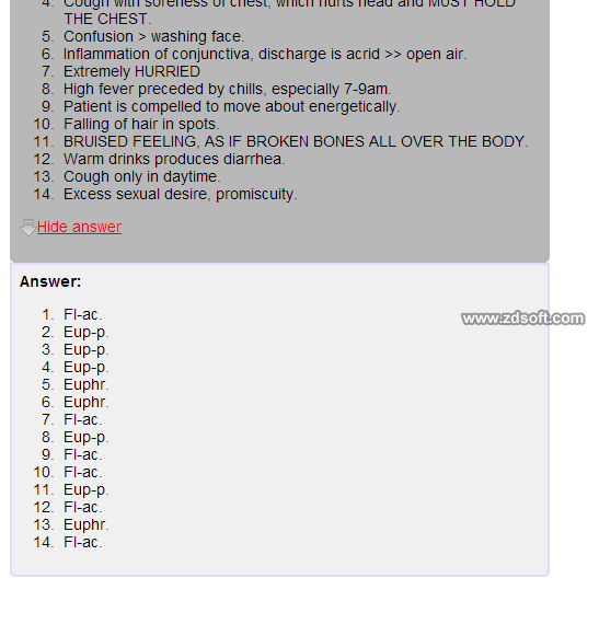 Remedy Quiz For Materia Medica Quiz-59