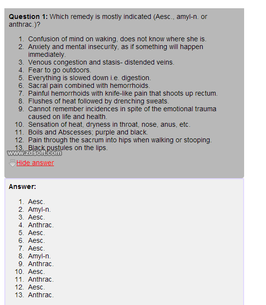 Remedy Quiz For Materia Medica Quiz-80