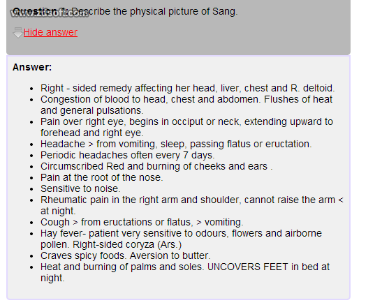 Remedy Quiz For Materia Medica Quiz-98