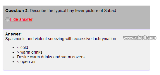 Remedy Quiz For Materia Medica Quiz-101